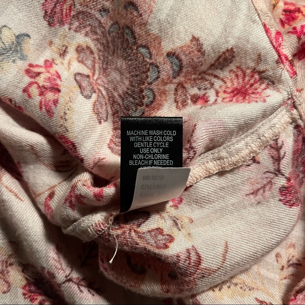 Torrid Floral Print Tunic Top-pink and brown - Picture 11 of 12